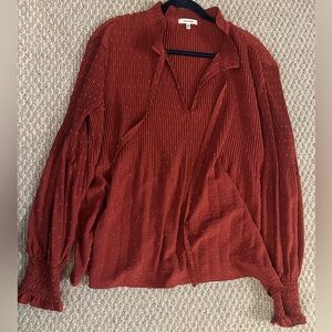 Max Studio Terracotta Blouse